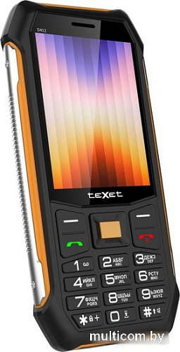 Кнопочный телефон TeXet TM-D412 (черный/оранжевый)
