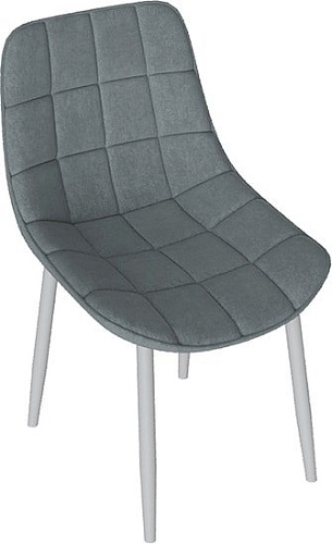 Стул Трия Boston (белый муар/велюр V003 темно-серый)