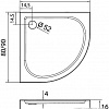 Душевой поддон NEW TRENDY Domio 90x90 BL-0008