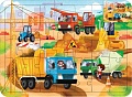 Развивающая игра Puzzle Time Машины на стройке С раскраской 4659724 (34эл)