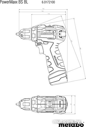 Дрель-шуруповерт Metabo PowerMaxx BS BL 601721500 (с 2-мя АКБ, кейс)