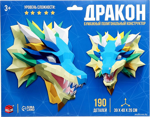 Конструктор Unicon Дракон 9642139 (190эл)