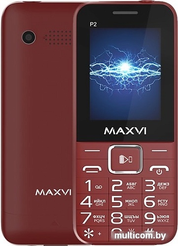 Мобильный телефон Maxvi P2 (винный красный)