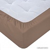Постельное белье Luxsonia Поплин на резинке 140x200 Мр0040-18 (мокко)