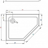 Душевой поддон Radaway Doros PT E 100x80 R