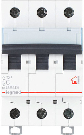 Выключатель автоматический Legrand TX3 3P C 40A 10kA 3M 403948