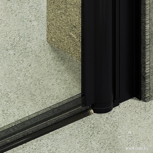 Душевая дверь MaybahGlass 198x60 MGD-797-6 (прозрачное стекло/черный)