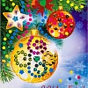 Набор для создания поделок/игрушек Bondibon Картина из пайеток и страз. Новогодняя открытка ВВ3015