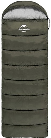 Спальный мешок Naturehike U350 NH20MSD07 (левая молния, хаки)