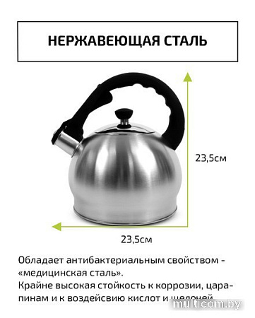 Чайник со свистком TimA WTK196