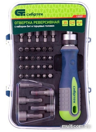 Отвертка с набором СибрТех 13337 (35 предметов)