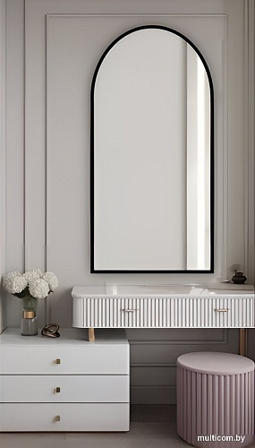 Зеркало eMZe 50x100 UV.ARC.50.100.СНЕ (черный с УФ-окантовкой)