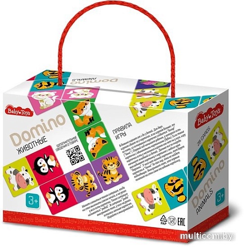 Развивающая игра Baby Toys Домино Животные 04047