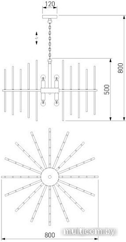 Подвесная люстра Bogate's Allure 355/8 Smart хром