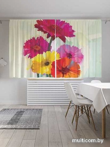 Комплект штор JoyArty Цветочная картина маслом 1.45x1.8 м (2 шт)