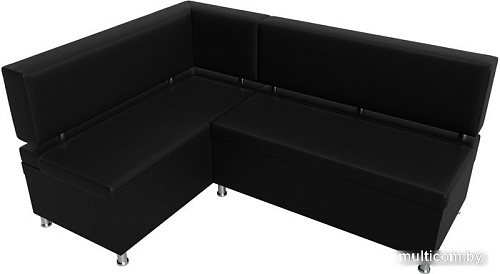 Угловой диван Лига диванов Стайл левый 114529L (экокожа черный)