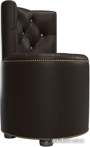 Пуфик Лига диванов Саваж (экокожа, коричневый/бежевый)