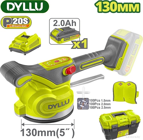 Стеклодомкрат (присоска для стекла и плитки) Dyllu DTTVM1D125 (с 1-им АКБ, кейс)