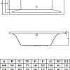 Ванна Bonito Home Valencia 180x80 (с ножками)