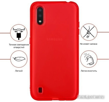 Чехол VOLARE ROSSO Taura для Samsung Galaxy A01 (красный)