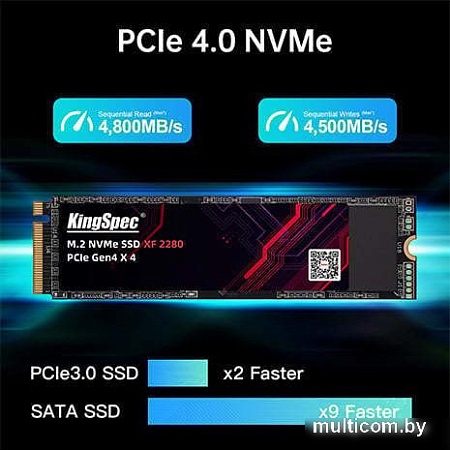 SSD KingSpec PCle 4.0 XF Series 512GB