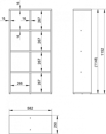 Стеллаж Mio Tesoro Мини 2.07.07.010.3 (сонома)