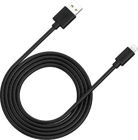 Кабель Canyon CNS-MFIC12B USB Type-A - Lightning (2 м, черный)