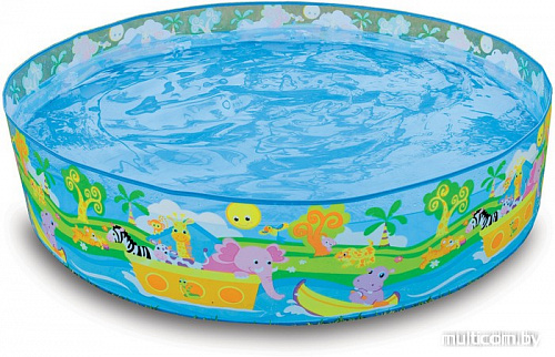 Каркасный бассейн Intex Happy Animals Clearview Snapset Pool 122x25 (58474)