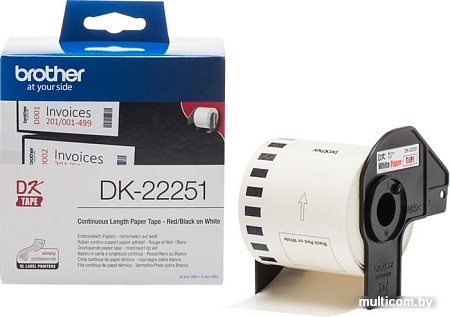 Самоклеящаяся термобумага Brother DK-22251 (62 мм, 15.24 м)