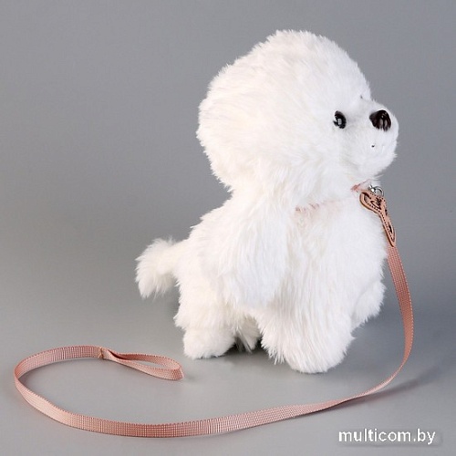 Классическая игрушка Sima-Land Щеночек с поводком 9878867 (белый)