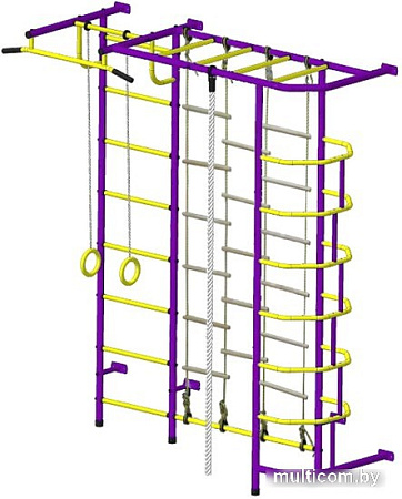 Детский спортивный комплекс Пионер С5ЛМ (пурпурный/желтый)