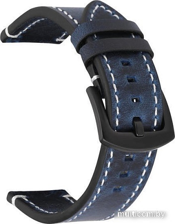 Ремешок Rumi кожаный Leather GT3 22 мм (океанский синий)
