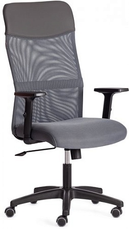 Офисное кресло TetChair Practic Plt ткань/кожзам (серый)