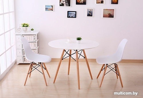 Кухонный стол LoftyHome Quince-80 Z-231KD-W-80 (белый)