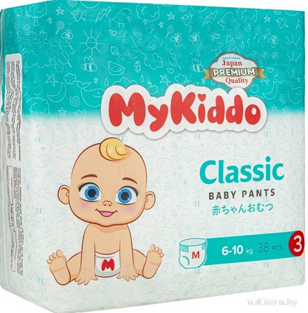 Трусики-подгузники MyKiddo Classic M 6-10 кг (38 шт)