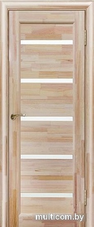 Межкомнатная дверь Юркас Вега ЧО 5 60x200 (неокрашенный, стекло мателюкс матовое)