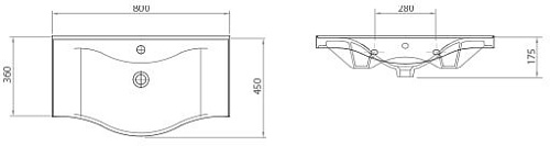 Умывальник Lapino Basic 7080
