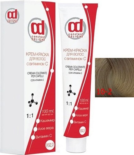 Крем-краска для волос Constant Delight Crema Colorante с витамином С 10/2 светлый блондин пепельный