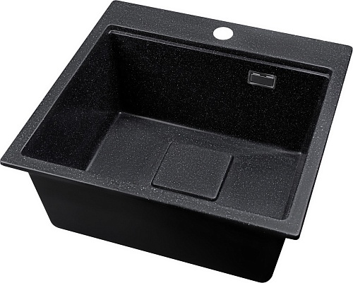 Кухонная мойка Marblan Comfort 50 (черный, с сифоном)