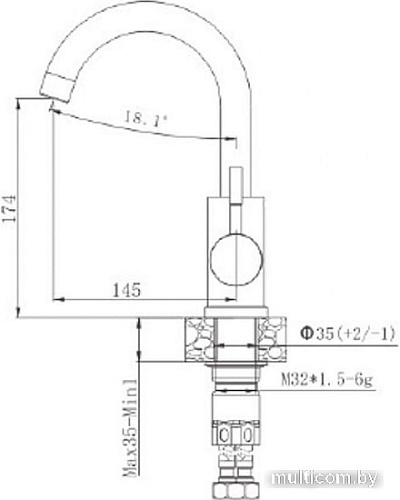 Смеситель Maxonor MN72304-3