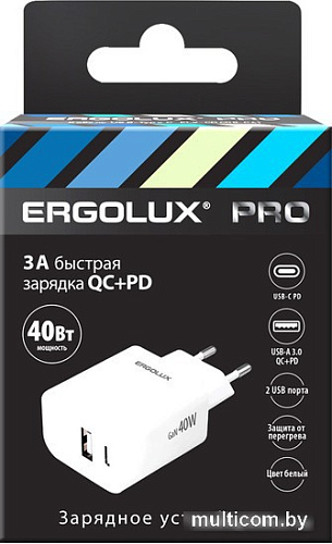 Сетевое зарядное Ergolux ELX-РA04QC-C01