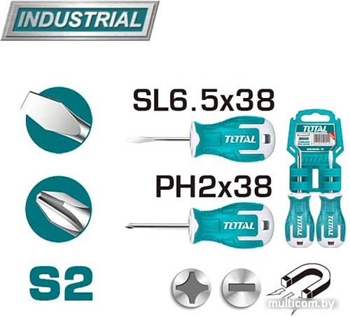 Набор отверток Total THTS20206 (2 предмета)