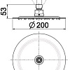 Верхний душ Armatura 842-351-00-BL