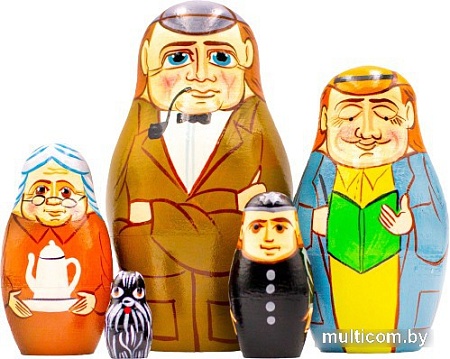 Развивающая игра Брестская Матрешка С Шерлоком Холмсом (набор 5 шт)
