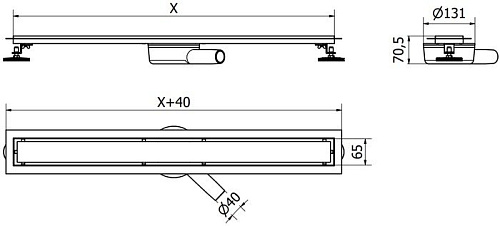 Корпус для трапа Mexen Flat 360 1040080