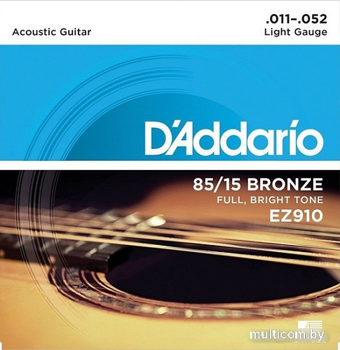 Струны для гитары D'Addario EZ910 Light 11-52