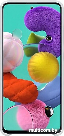 Чехол Samsung Silicone Cover для Samsung Galaxy A51 (белый)