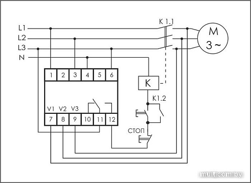 Реле контроля фаз Евроавтоматика F&F CKF-2BT EA04.003.005