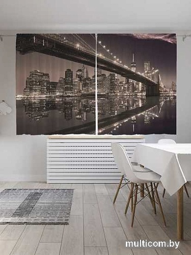 Комплект штор JoyArty Мостовые огни Oxford DeLux 1.45x1.8 м (2 шт)