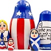 Развивающая игра Брестская Матрешка Ко Дню независимости США (набор 5 шт)